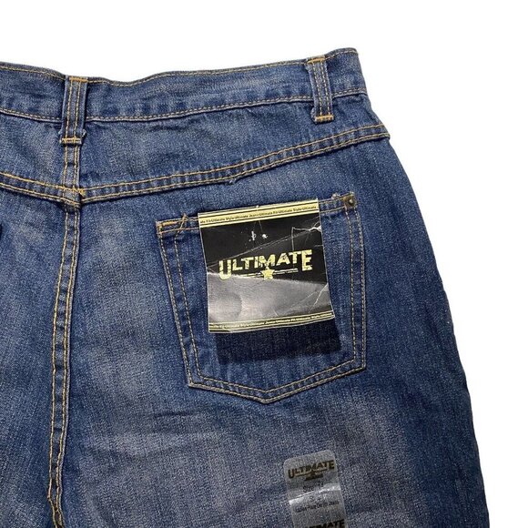 Ultimate Apparel Women Dark Wash Jeans Sz 14 NWT Flared Leg 100% Cotton Denim - Picture 12 of 14